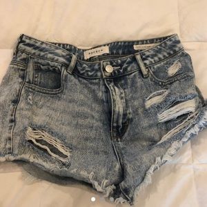 Pacsun ripped jean shorts